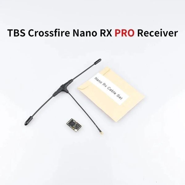 TBS Crossfire Nano RX PRO receiver with Immortal T antenna 15x9 cm