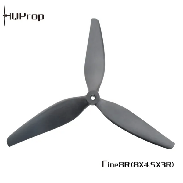 Propellers HQProp Cine8 (8X4.5X3) Black-Glass Fiber Reinforced Nylon (1 pc CW + 1 pc CCW)